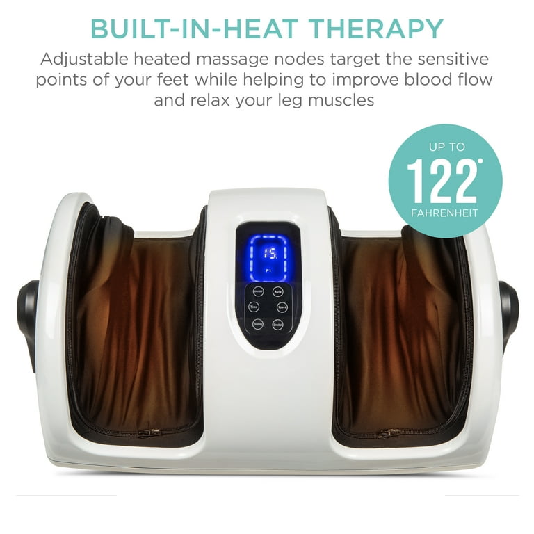 Best Choice Products Foot Massager Machine, Therapeutic Reflexology  Massager w/ High-Intensity Rollers - Pearl White