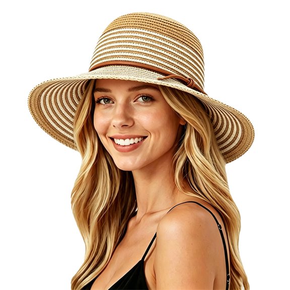 Sun Hat for Women Adjustable Ponytail Breathable Uv Protection Fishing Hat Summer Outdoor Tops Beige One Size