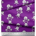 thumbnail image 2 of Soimoi Polyester Crepe Fabric Leaves & Floral Block Print Sewing Fabric Yard 52 Inch Wide, 2 of 3
