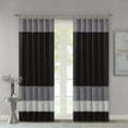 thumbnail image 1 of Madison Park Amherst Polyoni Pin Tuck Window Panel, 50" x 84", Black, 1 of 4