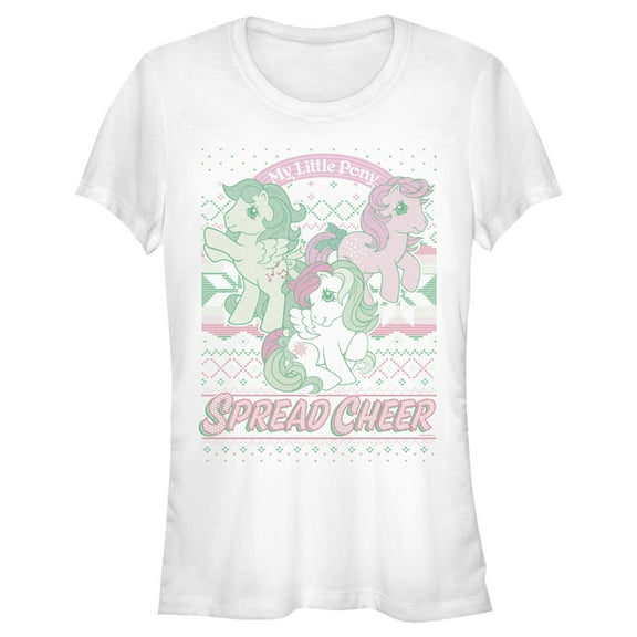 Junior's My Little Pony Spread Cheer  Graphic Tee White Large