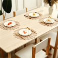 thumbnail image 5 of 15 Inch Halloween Round Placemat, Hollow Out Decorative Table Mat, Beige Spider Web Style Table Centerpiece for Halloween Dinner Party, Kitchen Dining Table, Bar, Cafe and Holiday Home Decor, 5 of 8