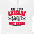 thumbnail image 4 of Inktastic That's My Awesome Brother Out There with Soccer Balls Girls Baby Dress, 4 of 5