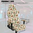 thumbnail image 5 of SCRAWLGOD American Tribal Cactus Highland Cow Beige Print Gaming Chair Slipcover Set of 4, Desk Chair Cover with Armrest Cover Stretchable Computer Reclining Chair Cover with Elastic Bottom, 5 of 7