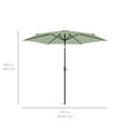 thumbnail image 7 of Best Choice Products 10ft Outdoor Steel Market Patio Umbrella w/ Crank, Tilt Push Button, 6 Ribs - Sage Green, 7 of 7