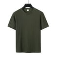 thumbnail image 2 of ZCFZJW Men's Muscle T Shirts Stretch Short Sleeve Bodybuilding Workout Casual Slim Fit Basic Crew Neck Athletic Tee Shirts Tops Army Green M, 2 of 4