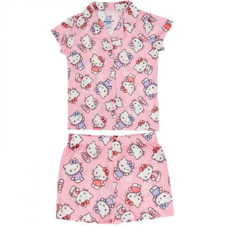 Ensemble Top Et Robe Hello Kitty Pour Fille - Taille 4-6 Ans - Blanc Et Vert - Neuf Avec étiquettes