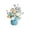 Blue #y68, variant on BiFandian Nordic Style Artificial Potted Flower, Faux Floral Arrangement in Ceramic Vase Planter, Lifelike Home Centerpiece Accent for Living Room Dining Table Shelf Decoration