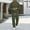 Army Green, variant on Men's Waffle Tracksuit 2 Piece Sweatsuit Track Suit 1/4 Zip Long Sleeve Tops Jogging Pants Casual Outfits for Men Size 3XL White