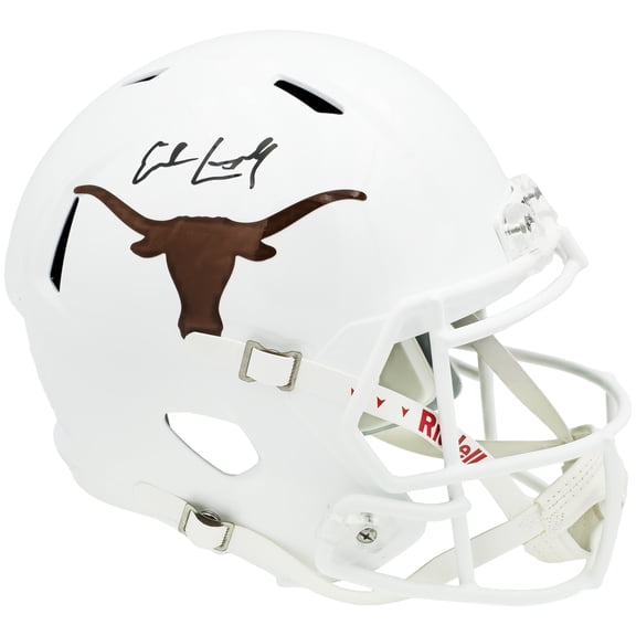 Earl Campbell Autographed Texas Longhorns White Full Size Replica Speed 2021 Helmet Beckett BAS Witness 228065