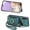 Green, variant on Asuwish Phone Case for Samsung Galaxy A17 5G/4G Wallet Cell Cover with Tempered Glass Screen Protector Slim Lanyard Wrist Strap RFID Ring Stand Credit Card Holder Slot A 17 17A Women Men Purple