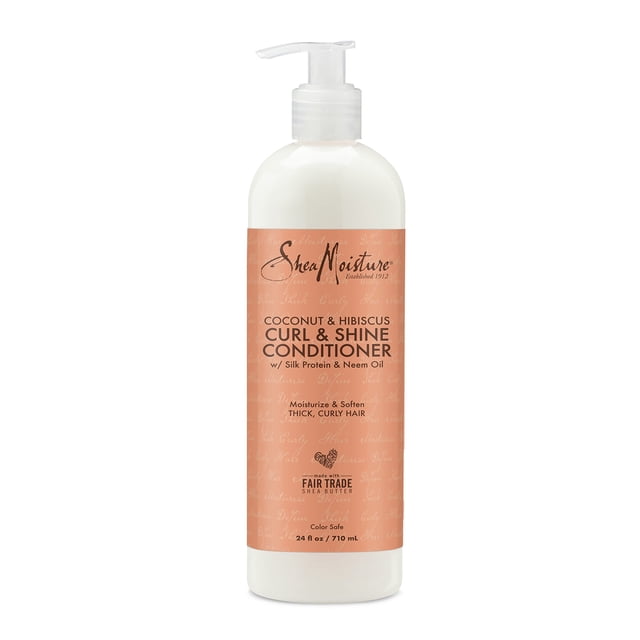Acondicionador SheaMoisture Curl & Shine, coco e hibisco, 700 ml