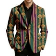 thumbnail image 4 of Mardi Gras blazer for men Men's Carnival Corduroy Print Fashion, 4 of 4