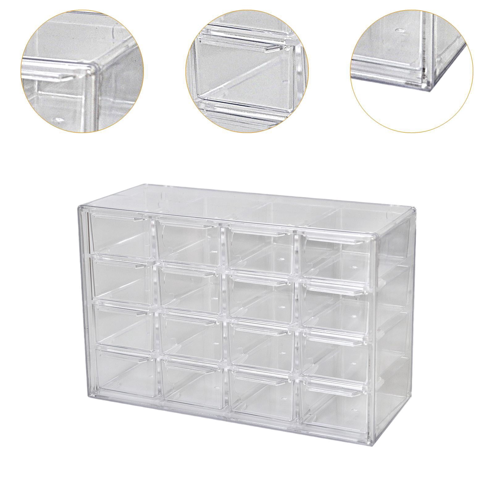 QccHieUs Mini Drawer Organizer Beads Organizer Box 16 Compartments for Organizing Desktop