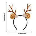 thumbnail image 4 of Diademas de reno Diadema navideña novedosa con orejas de reno Diadema con orejas de reno para accesorios de disfraces de fiesta navideña, 4 of 7
