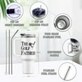 thumbnail image 3 of Golf Gifts for Men, 40 Oz the Golf Father Tumbler with Handle & Straw, Golfer Stuff, Birthday Gifts for Sports Lovers, Stainless Steel Golfer Cup, 3 of 6