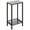 Greige + Black, variant on Tall Side Table, Telephone End Table, Small Tall Nightstand,Small Entryway Table, Adjustable Mesh Shelf