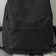 thumbnail image 2 of Canvas Campus Rucksack Solid Teens Zipper Anti-Theft Pocket (Black), 2 of 10