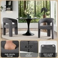 thumbnail image 2 of MAYEERTY 2-Set 22*24*29"Gray Modern Upholstered Dining Chairs, Ergonomic Teddy Fleece for Kitchen & Living Room, 2 of 5