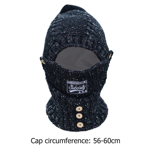 Gorro de punto para invierno gorro suave y cómodo para la Wdftyju cara y el cuello térmico transpirable máscara facial completa ligero para deportes al aire libre