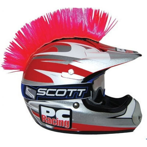 PC Racing Helmet Mohawk Pink Peel-and-Stick Hook-and-Loop Motorcycle Helmet Accessory (PCHMPINK)
