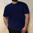 thumbnail image 5 of NOLDARES Mens T-Shirts Short Sleeve Crew Neck T Shirts for Man, Cotton Blend Running Athletic T-Shirts(Navy,7XL), 5 of 5