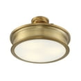 thumbnail image 4 of 3 Light Semi-Flush Mount-Transitional Style With Bohemian And Industrial Inspirations-9.25 Inches Tall By 16 Inches Wide-Warm Brass Finish Savoy House, 4 of 6