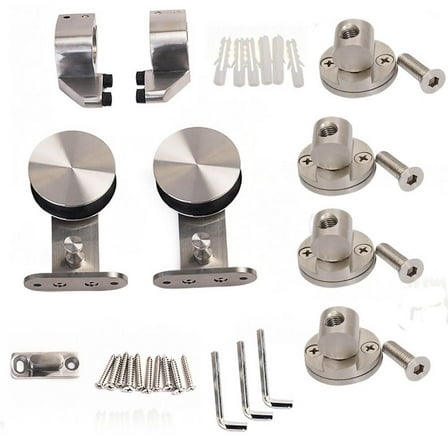 Costway Modern Stainless Steel Wood Sliding Door Hardware Set