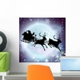 thumbnail image 1 of Santa Moon Sleigh Silhouette Wall Mural Decal by Wallmonkeys Vinyl Peel and Stick Graphic (18 in W x 17 in H), 1 of 4