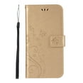 thumbnail image 2 of iPhone XS Max Case, iPhone XS Max 2018 Case - Allytech Premium Wallet PU Leather with Fashion Embossed Flower Magnetic Clasp Card Holders Flip Cover with Hand Strap, Gold, 2 of 6