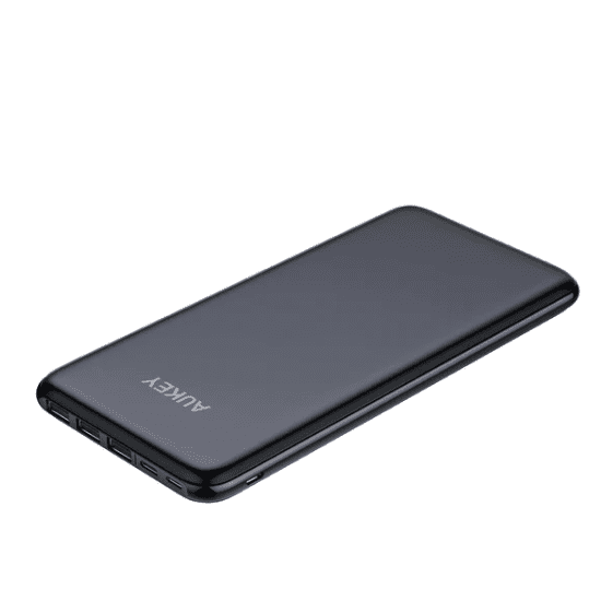 AUKEY Slimline USB C Power Bank with 3 Input & 4 Output 20000mAh