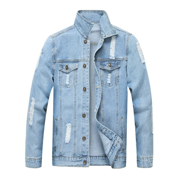 ジャケット・アウター Hand-Ripped Denim Jacket [extrm-fit] ジャケット・アウター PRY Hand-Ripped Denim Jacket [extrm-fit