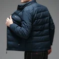 thumbnail image 4 of Chaqueta con capucha para hombre, abrigo nuevo de 2024, ropa de diseñador de lujo, con capucha, gruesa, cálida, informal, resistente al frío, con relleno ligero, 4 of 5