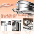 thumbnail image 6 of CATGOOD Chafing Dishes for Buffet, 5.3QT Buffet Server Food Warmer, Round Chafer and Buffet Warmer Sets, Chafing Dishes Stainless Steel for Home Parties,Catering Events, 2 Pack, 6 of 11