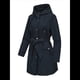 thumbnail image 5 of Chaqueta Impermeable con Capucha Clásica para Mujer, con Cinturón y Cordón para Actividades Al Aire Libre, Cortavientos Azul Oscuro XXXL, 5 of 10