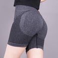 thumbnail image 3 of Gibobby Yoga pants cortos mujer Pantalones de yoga de cadera de melocotón para mujer Fitness Elástico Transpirable Levantamiento de cadera Deportes ca(Gris oscuro,G), 3 of 5