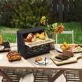 thumbnail image 3 of MROJISC 15" Double Wooden Layer Bread Box ,Corner Bread Box for Kitchen ,Large Storage Box, Black, 3 of 7