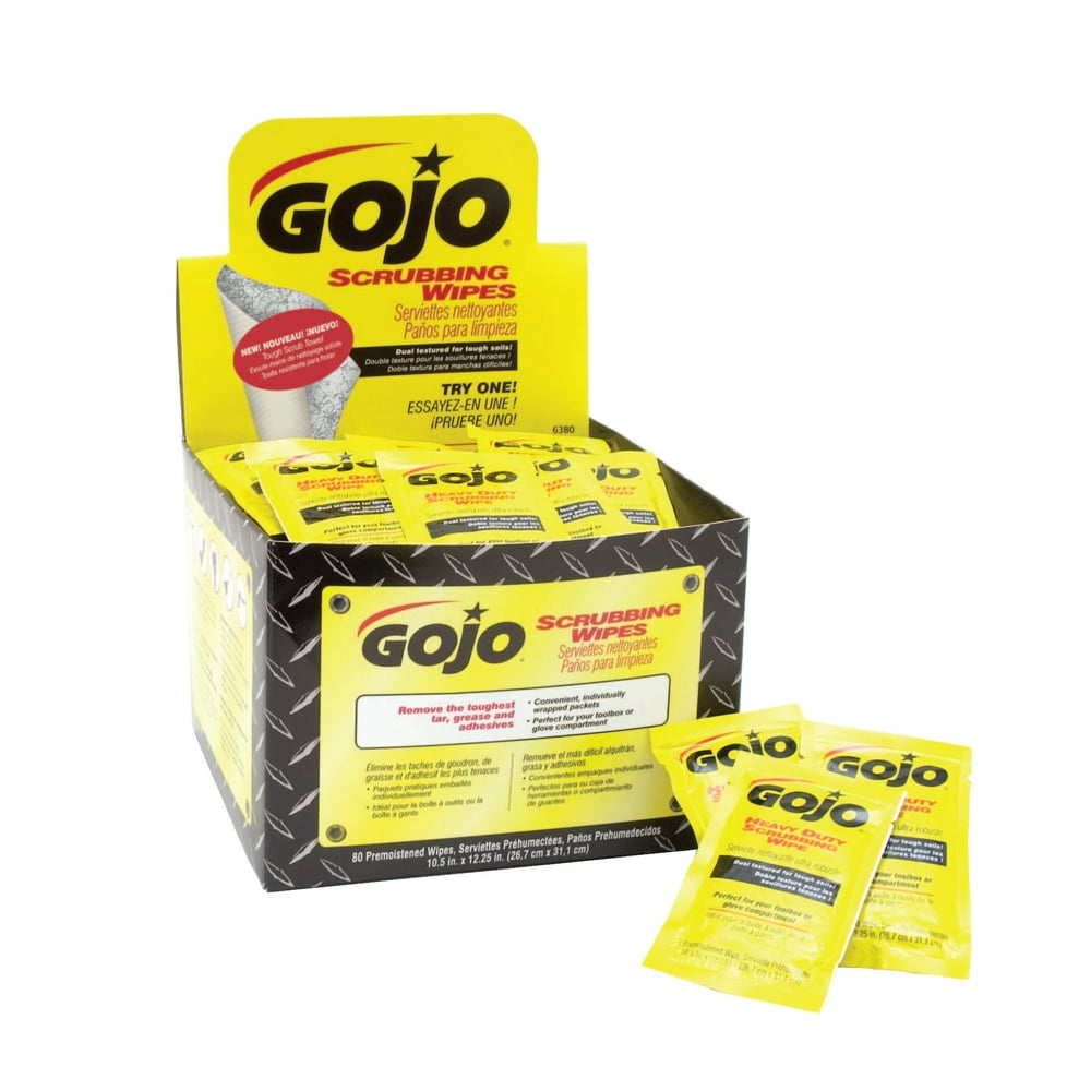 Gojo Scrubbing Wipes, 80 Sheets