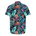 thumbnail image 6 of Yteetum Men's T Shirts Under $5.00 s Hawaiian Floral Print T Shirts Casual Button Down Short Sleeve Lapel Beach Summer T-Shirts, 6 of 7