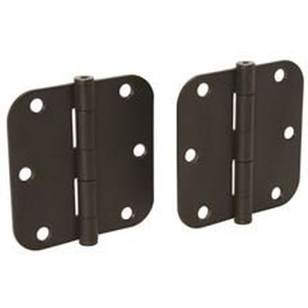 - ANVIL MARK BUTT HINGES, 5/8 IN. RADIUS CORNER, 3-1/2 IN., OIL RUBBED BRONZE, 2 PER PACK