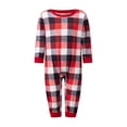 thumbnail image 6 of Nibbcoa Family Christmas Pajamas Matching Sets Long Sleeve Crew Neck Plaid Print Tops and Pants, 6 of 6