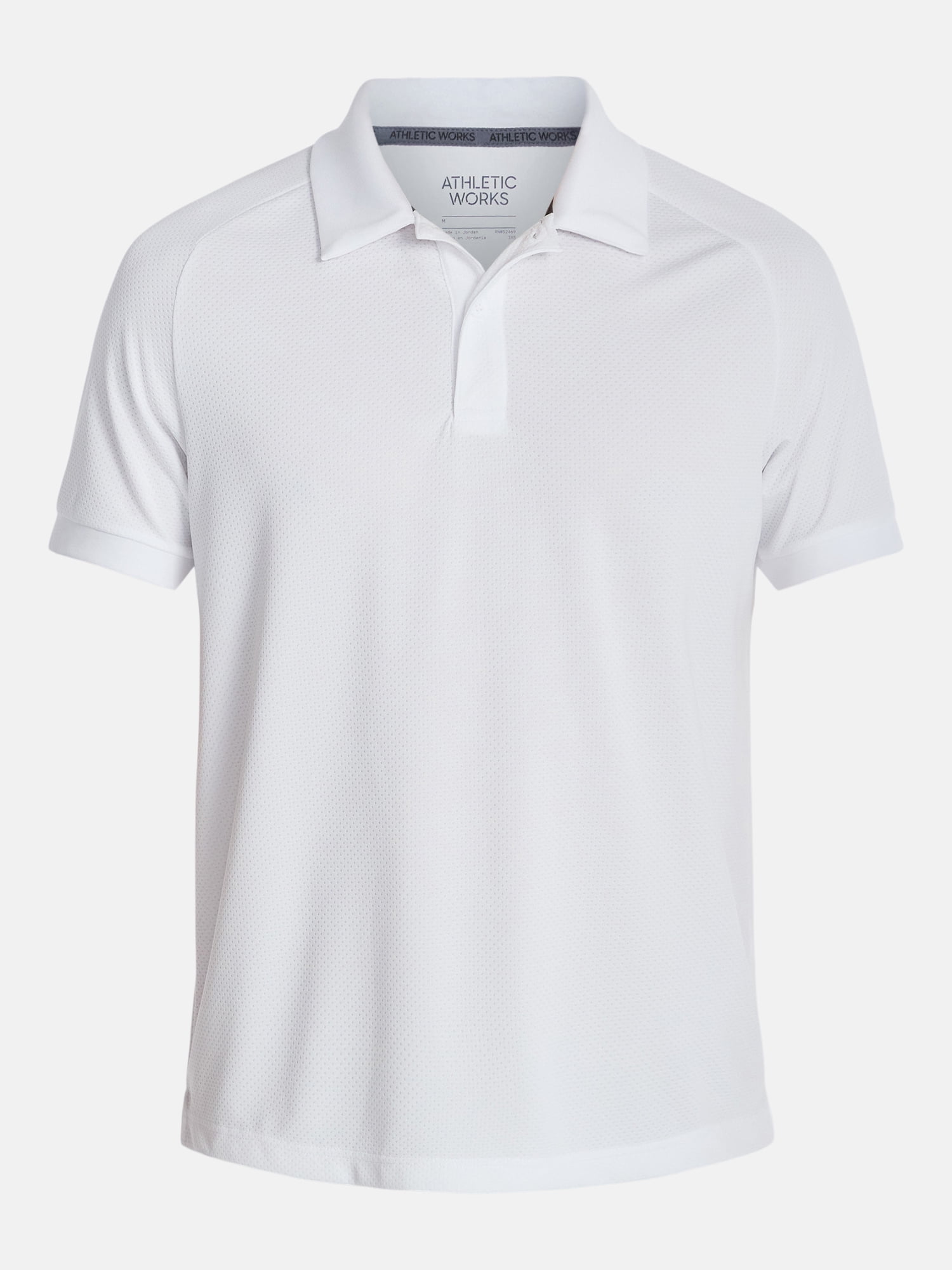 Athletic Works Men's and Big and Tall Men's Active Mesh Polo Shirt, Size XS-5XL
