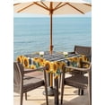 thumbnail image 3 of Outdoor Tablecloth with Umbrella Hole for Patio/Picnic/Party/Camping, Sunflowers Waterproof Table Cloth Square Cover Washable, Farmhouse Summer Floral Black White Plaid (54"x 54"), 3 of 8
