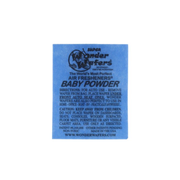 Wonder Wafers Individually Wrapped Car Air Fresheners, Baby Powder