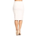 thumbnail image 3 of Women's Plus Size Casual Solid Pencil Skirt, 3 of 4