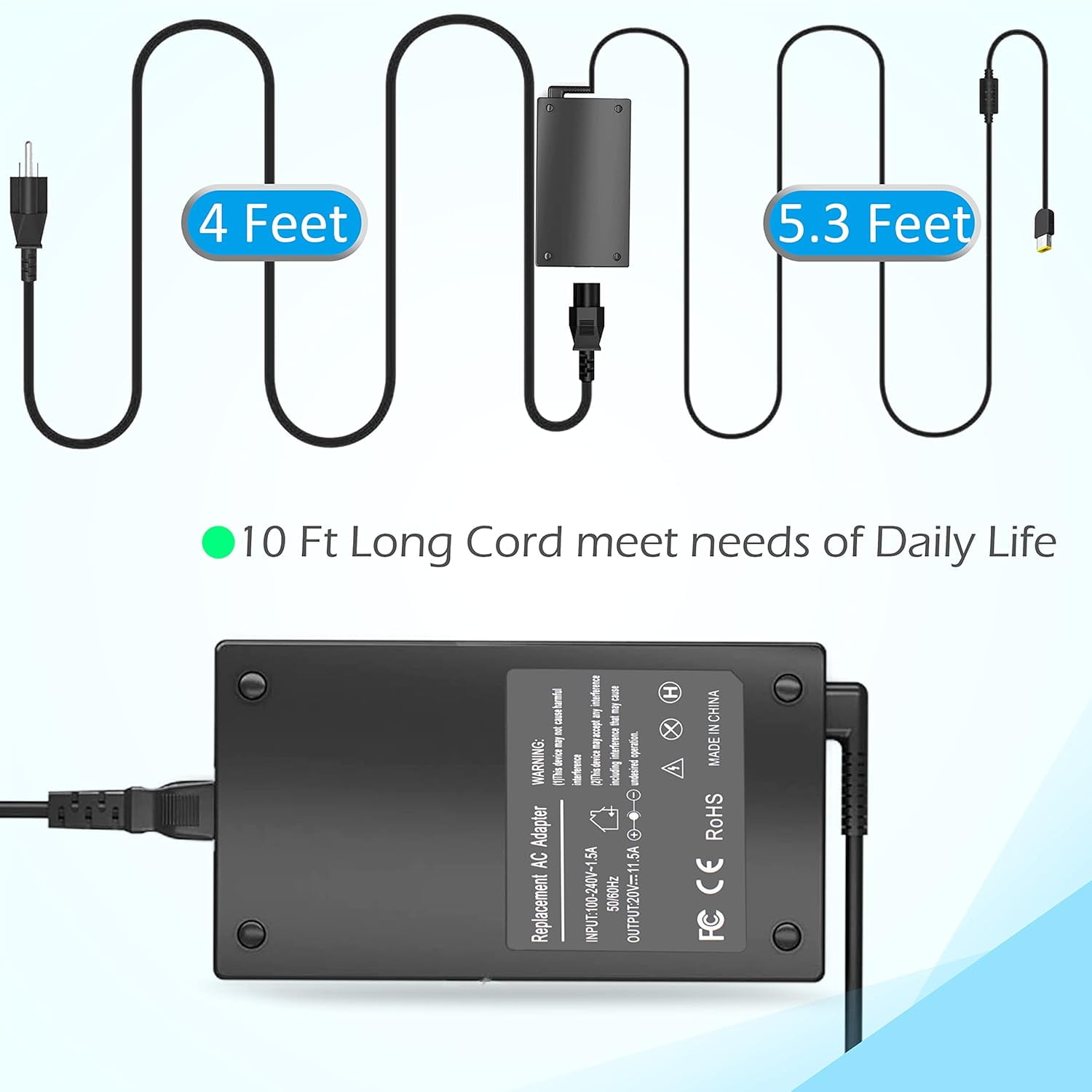 230W AC Charger for Lenovo Legion 5 Charger Compatible with Legion 5 7 Pro 16ACHCH  Legion 5P C7 S7 Y520 Y540 Y740 Y730 Y920 ThinkPad P16 P15 P73 Laptop Supply Adapter