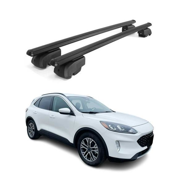 Lockable Roof Rack Cross Bars Luggage Carrier for Ford Escape 2020-2025 Black