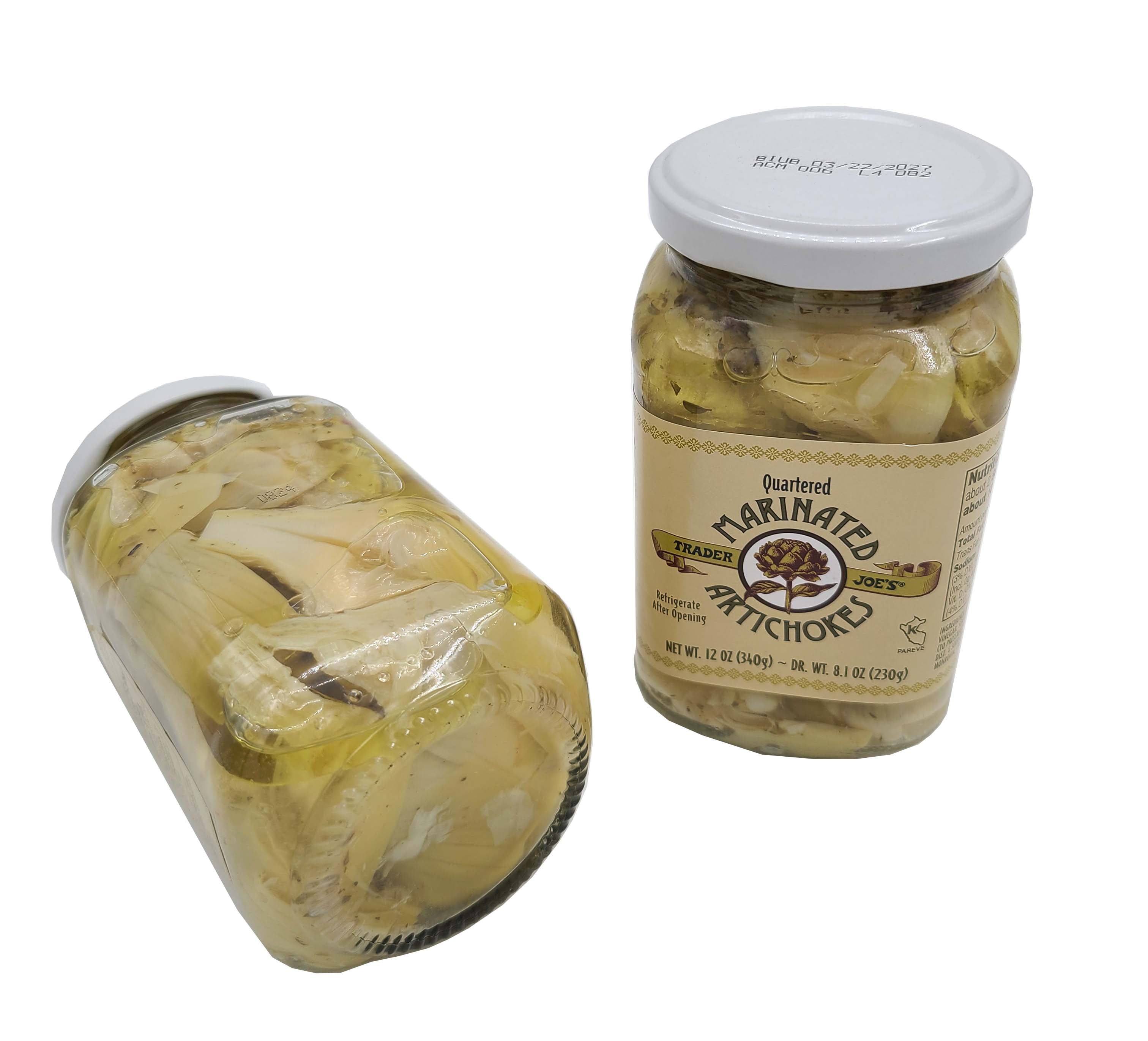 Trader Joe's Marinated Artichokes, 12 oz Jar (2 Pack)