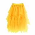 thumbnail image 3 of Tulle Skirts for Women Mid Length Elastic Waist Flowy A Line Asymmetrical Puffy Skirt Fairy Skirt Layered Mesh Dance Skirts, 3 of 4