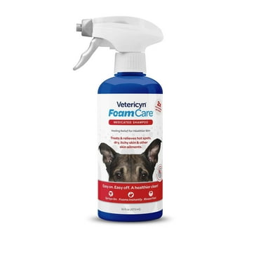 Vetericyn FoamCare Medicated Pet Shampoo Clean Heal Soothe Animals Skin 16 oz.